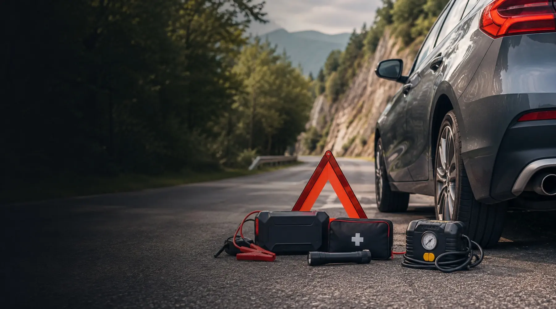 Roadside safety and cross-vehicle gear