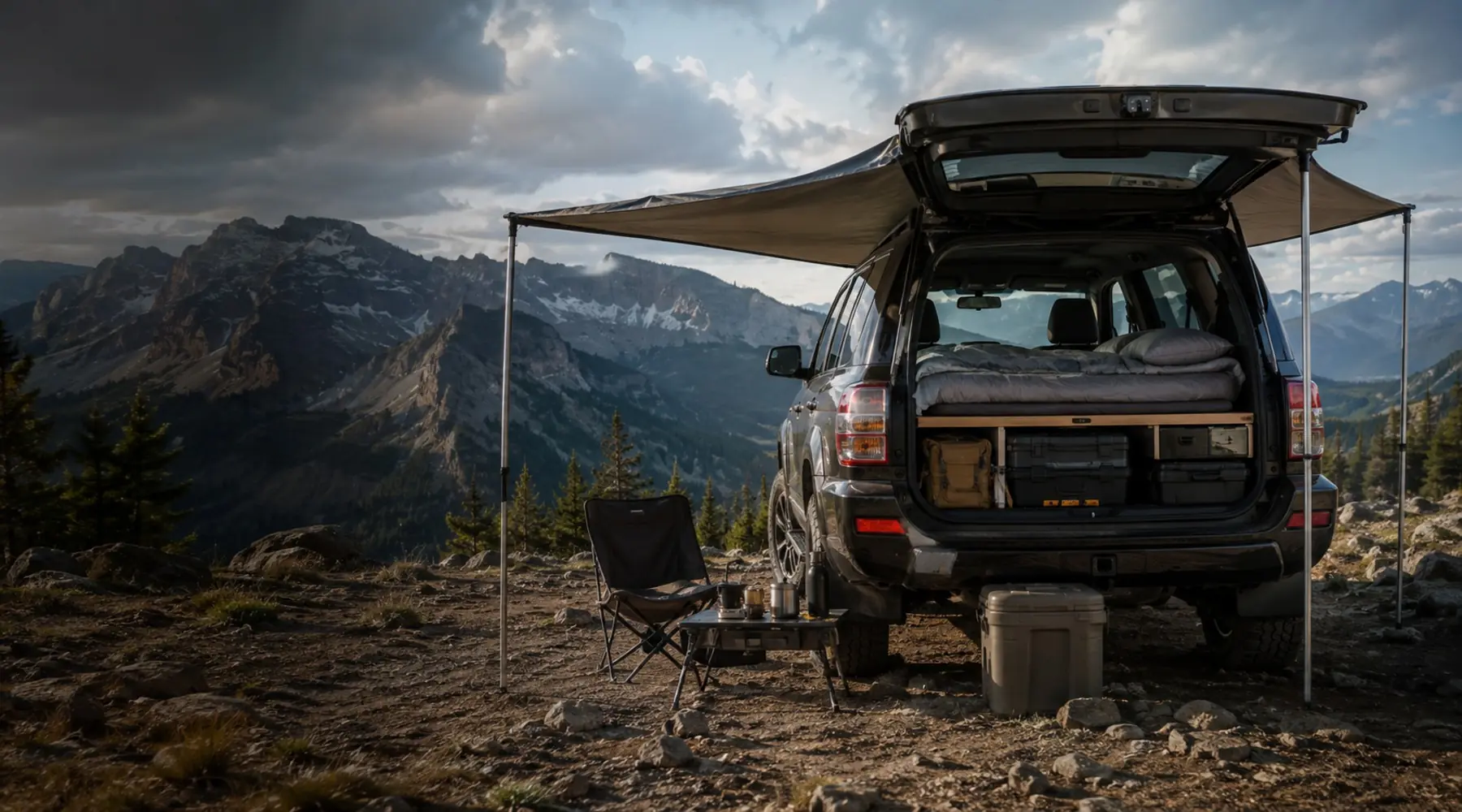 Vehicle Camping gear and equipment